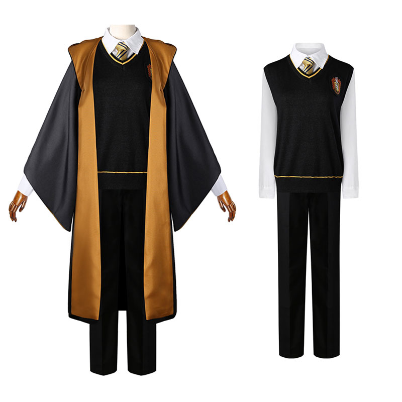 Déguisement Harry Potter Hufflepuff Uniform Homme Cosplay Costume Pour Enfant Adulte