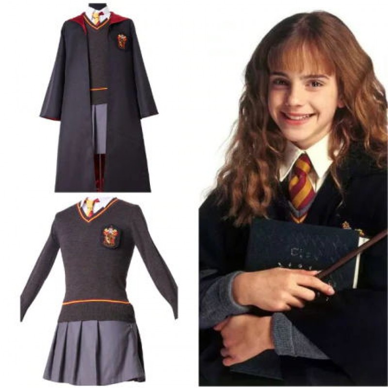 Harry Potter Gryffindor Uniform Hermione Granger Cosplay Costume Pour  Enfant Adulte